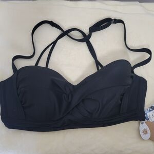 Prana Black Elysia Bikini Top Size Medium